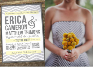 Chevron Yellow Wedding Palette Inspriation