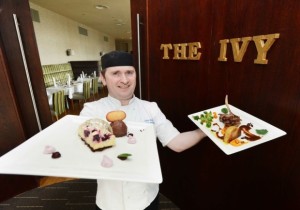 John Nagle outside Ivy with food