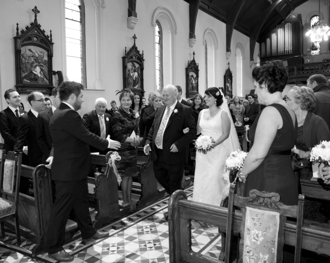 walking up the aisle