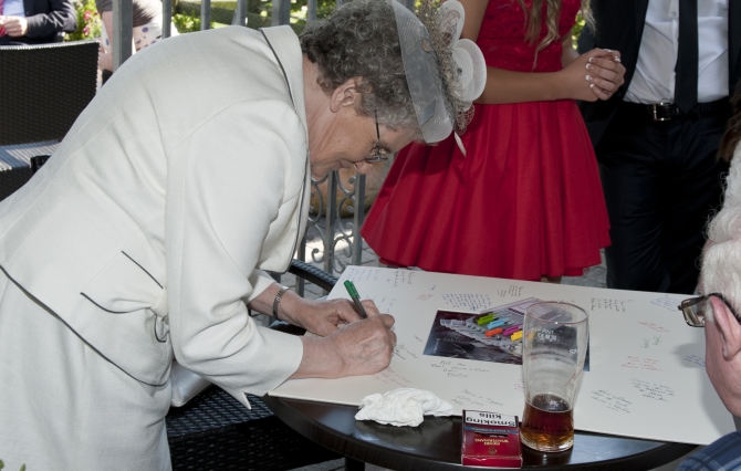 signing the guest book