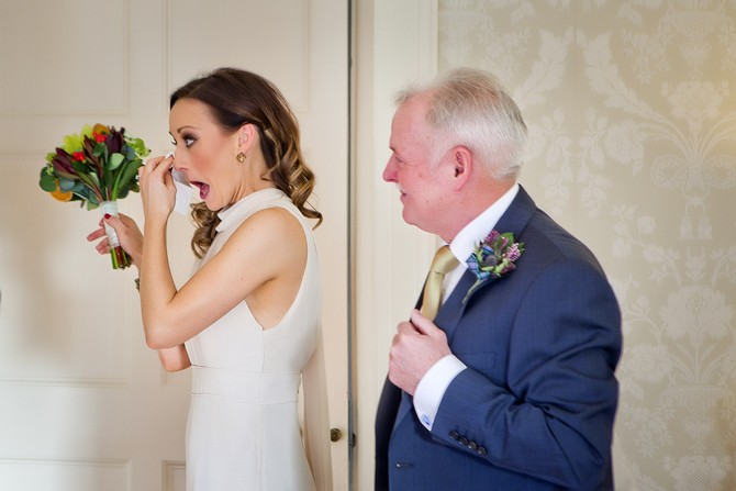 emotional bridesmaid wedding morning 