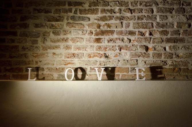 love sign wedding decor