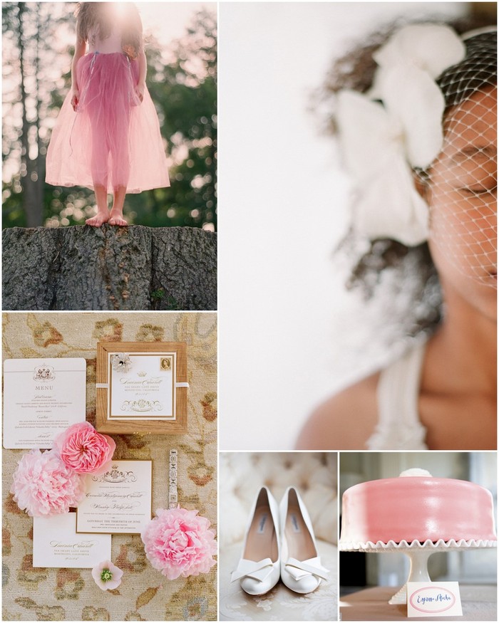 baby pink colour palette wedding
