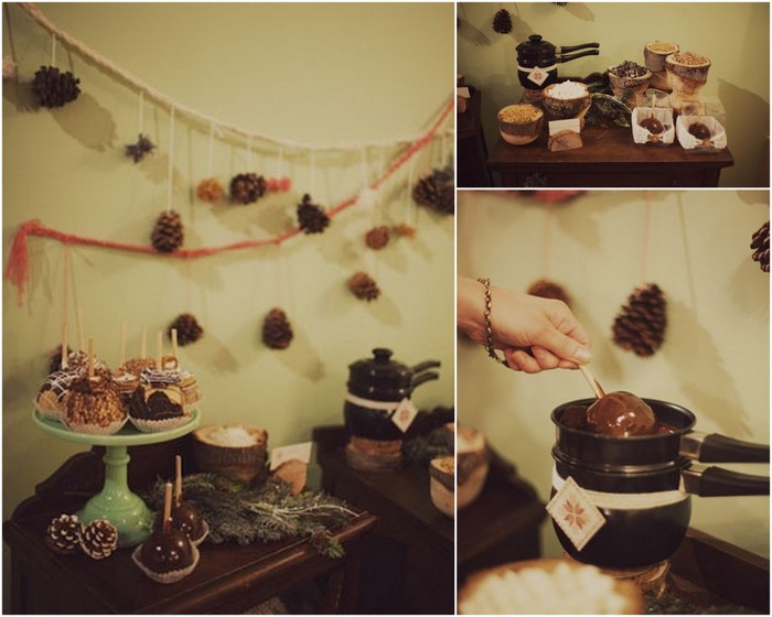 chocolate apple station winter wedding