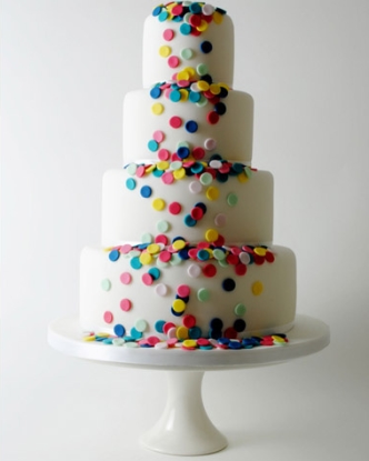 confetti wedding cake