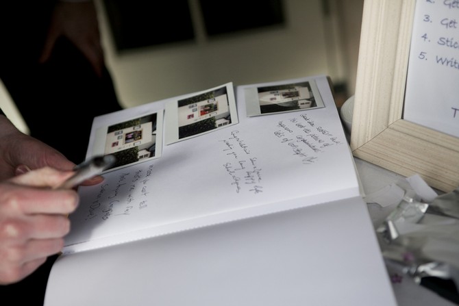 diy photobooth poloroid wedding guest book