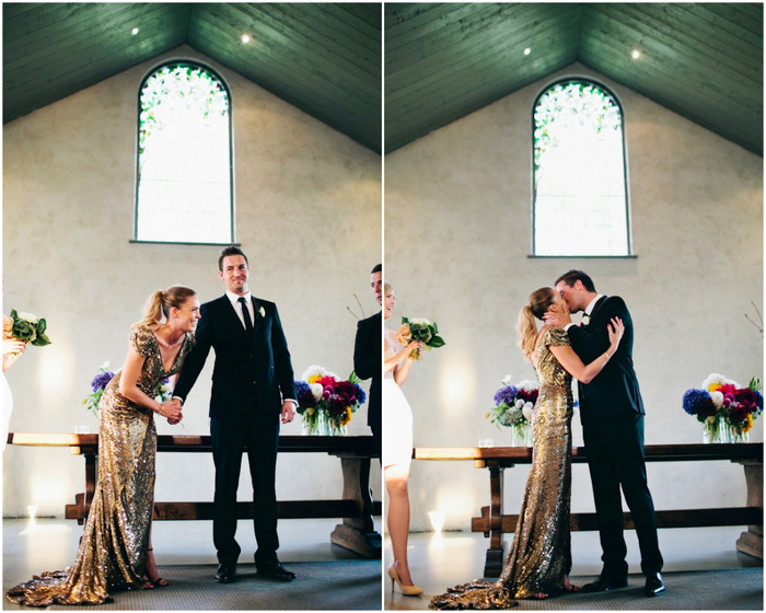 gold sequin wedding dress