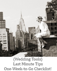 checklist one week wedding