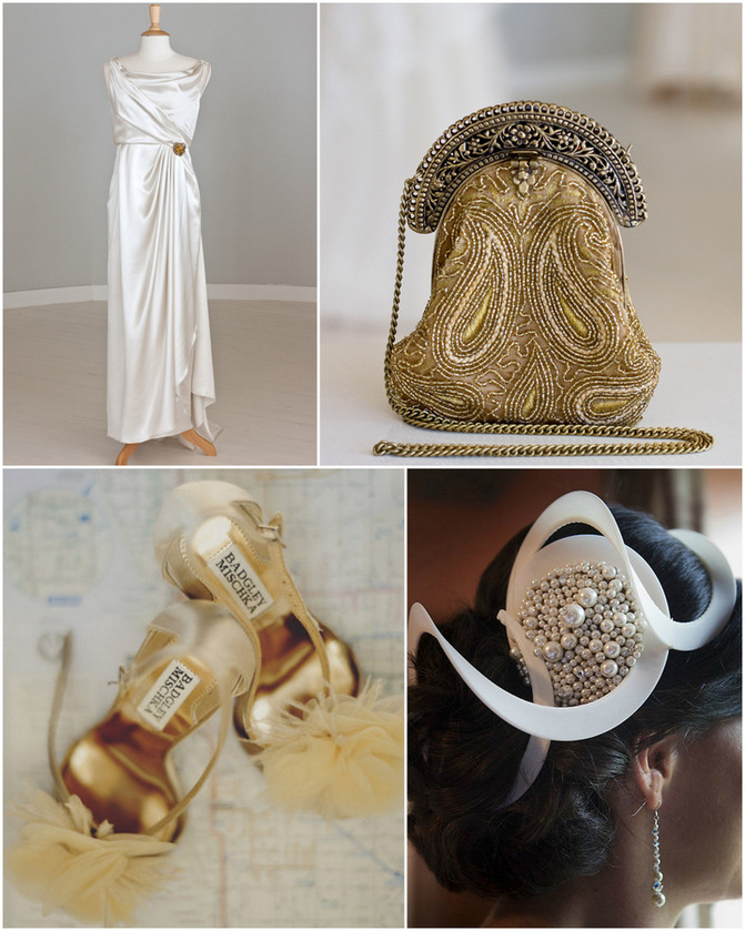 Grecian Vintage Style Wedding Wear image