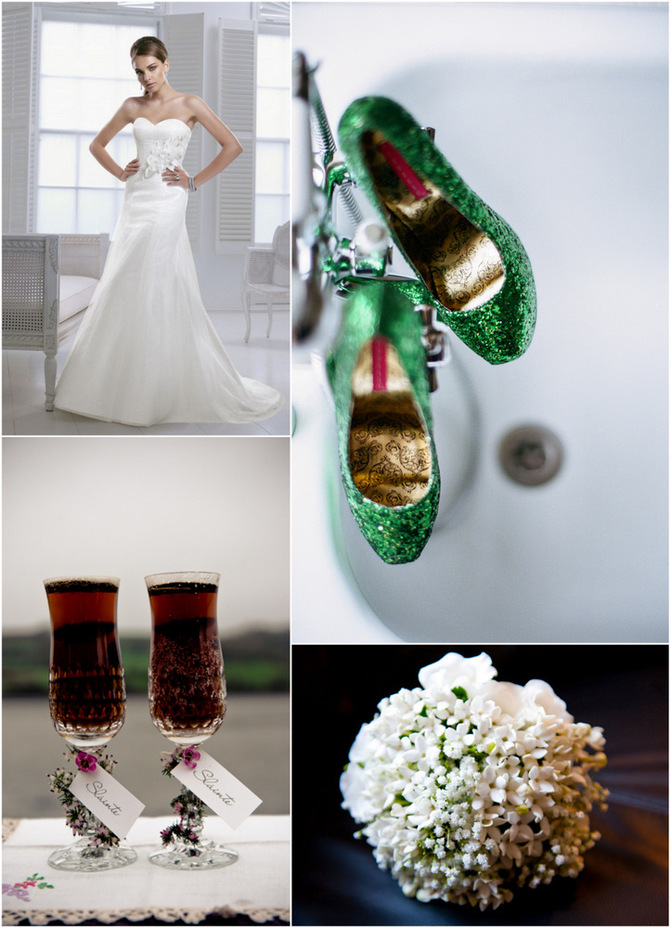 green wedding image