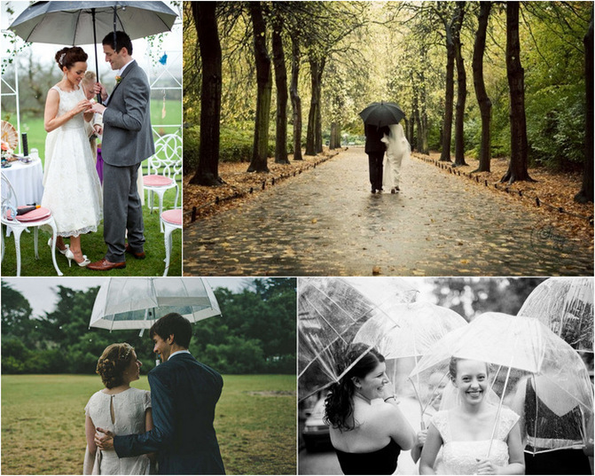 real weddings umbrellas image