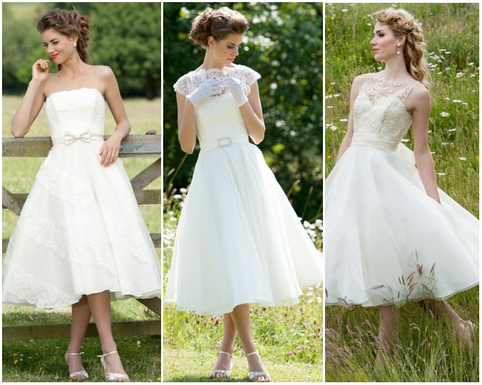 Tea length wedding dress