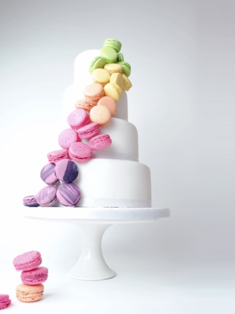 macaroon wedding cake