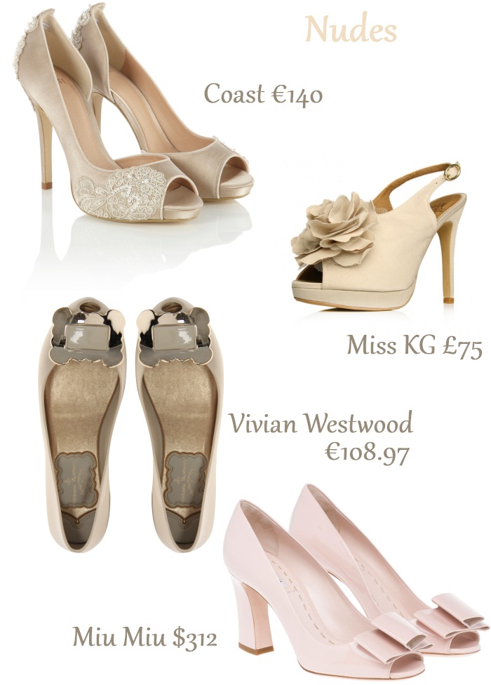 nude bridal shoes wedding