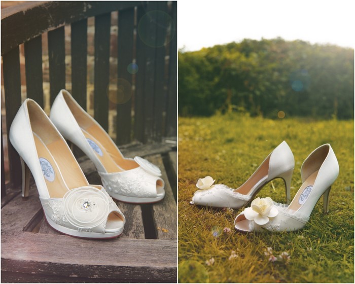 white wedding shoes