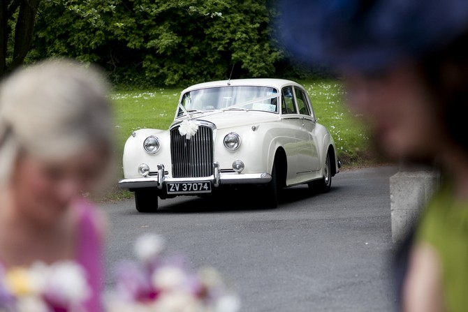 rolls royce white wedding car