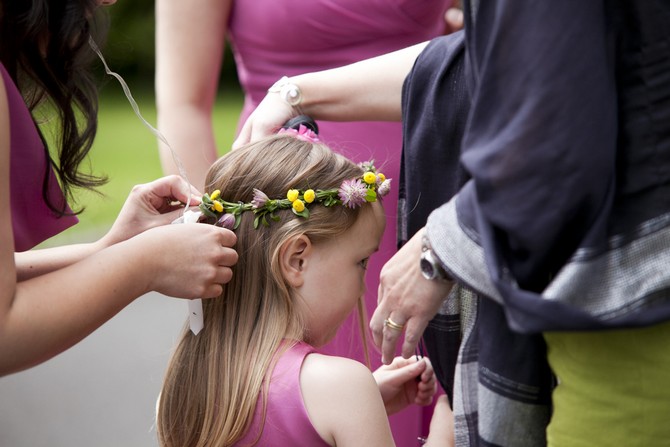floral garland flower girl penry photography real wedding
