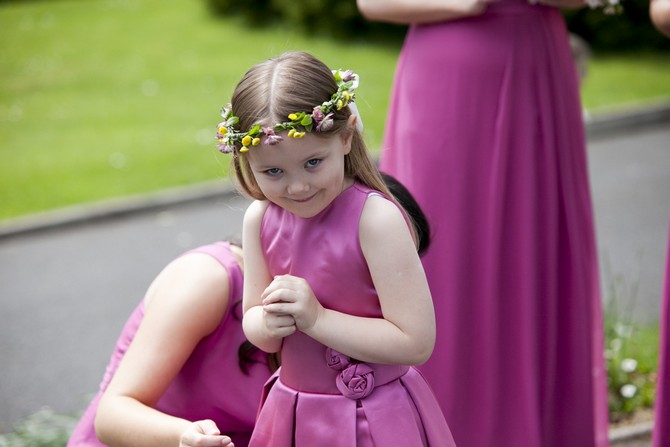 pink flower girl dress real wedding