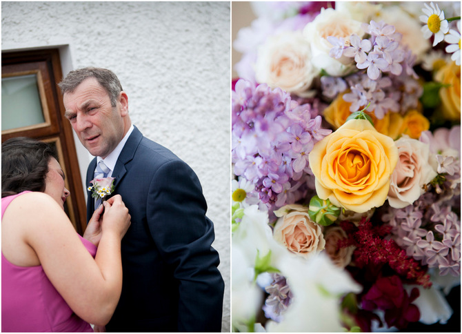 pink orange wedding bouquet