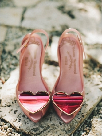 vivienne westwood melissa lady dragon red heart shoes
