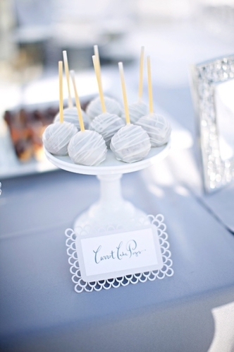 blue wedding cake pop