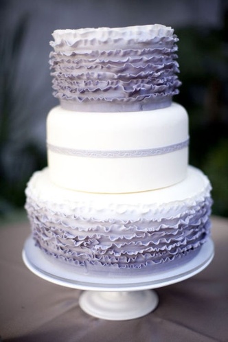 purple ombre wedding cake