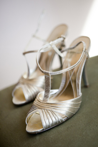 gold t bar wedding shoes 40s style