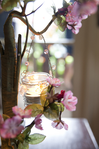 pink wedding decor 