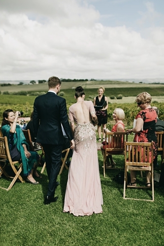 pink jenny packham bride wedding dress alternative