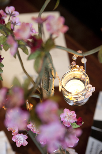 pink wedding decor candle lanters