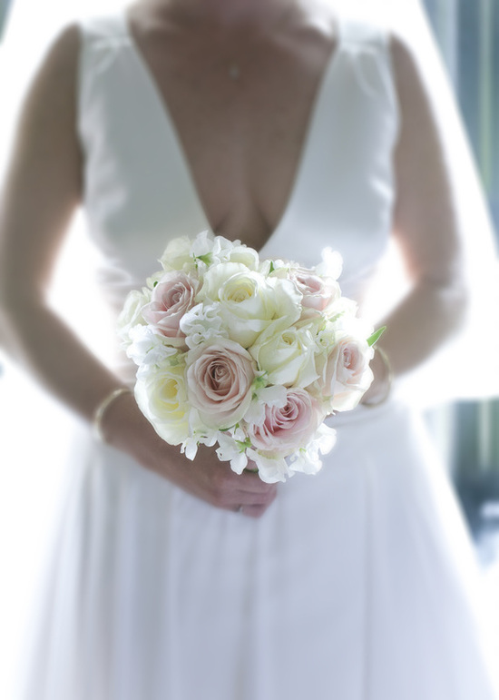 pale pink wedding bouquet
