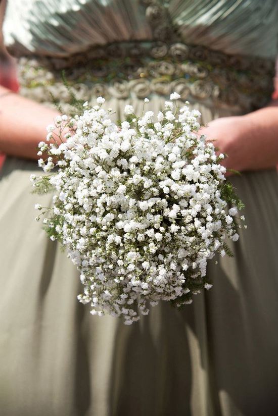 baby's breath wedding bouquet