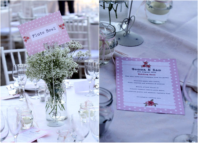 baby's breath wedding table centrepiece