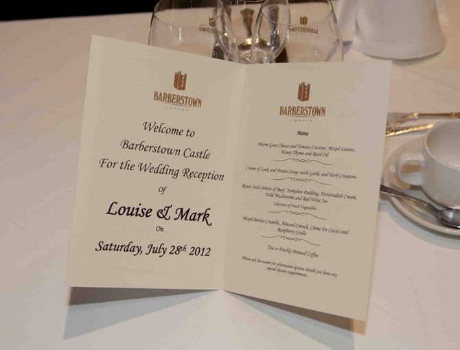 barberstown castle wedding stationery 