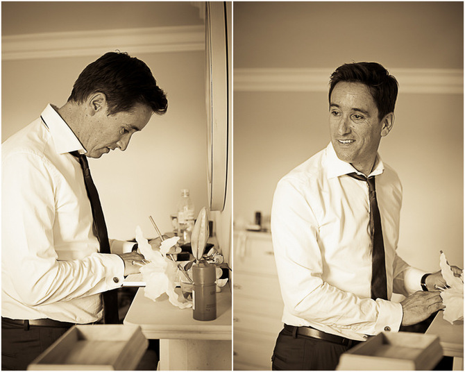 groom writing note