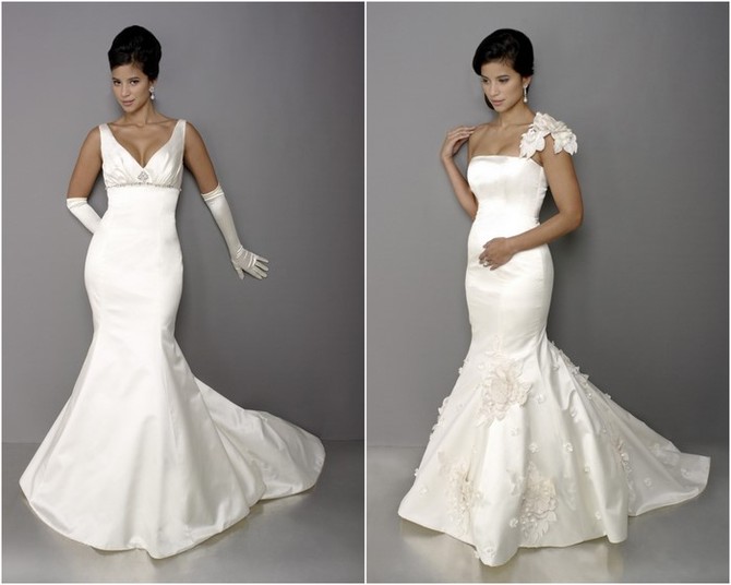 one shoulder fishtail dress