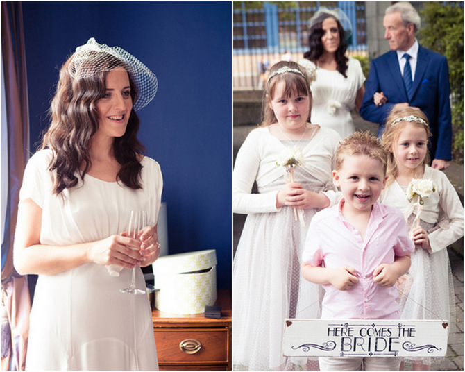 Here comes the bride sign flower girl page boy