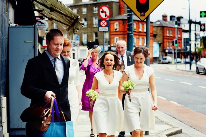 bridesmaids white dresses