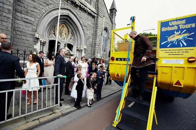 viking splash tour wedding