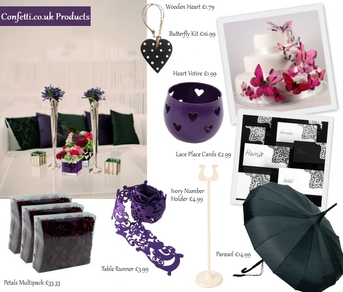 purple black wedding
