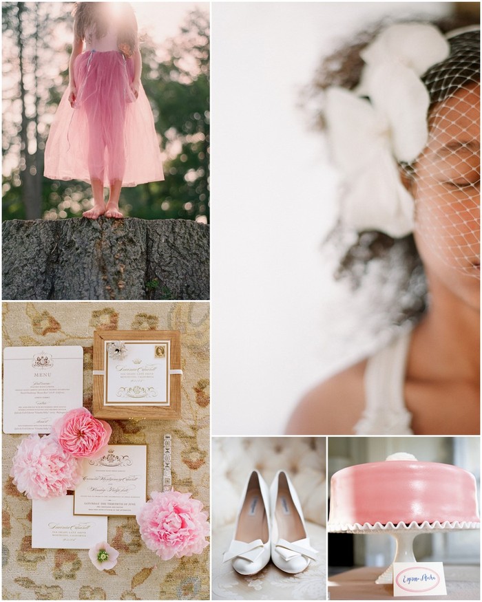 baby pink palette wedding