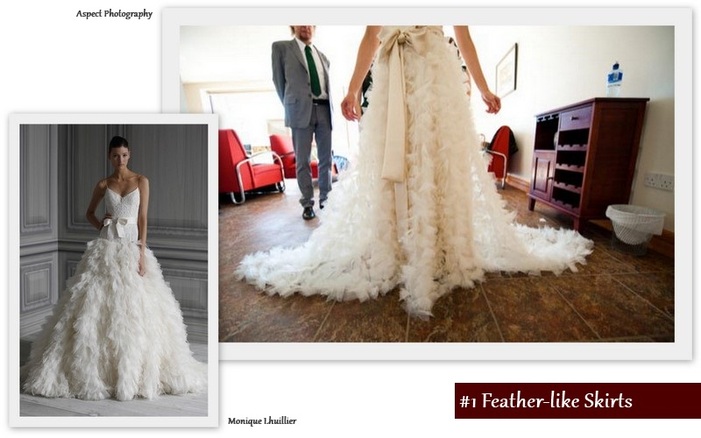 feather skirts bridal