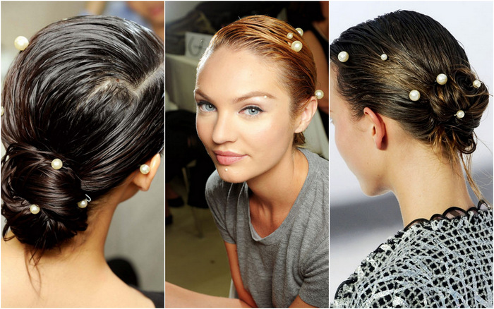 pearls in hair chanel 2012