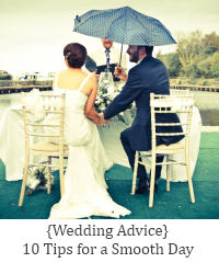 tips for the day of the wedding