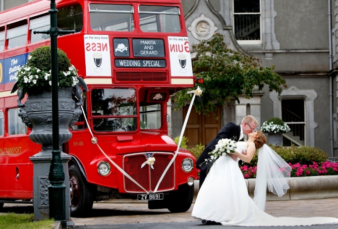 the red vintage bus wedding ireland
