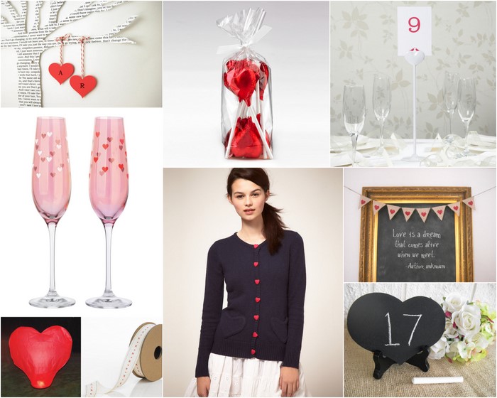 valentines day wedding decor