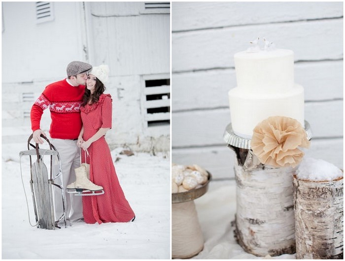 winter snow wedding