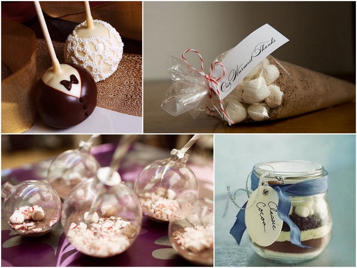 edible favours winter wedding