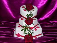 rose cake 3 tier